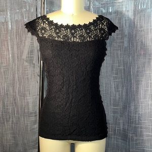 EXPRESS Lace Cap Sleeve Blouse